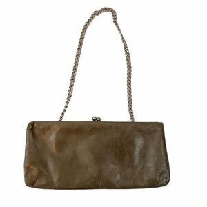 Hobo Gray Leather Convertible Clutch